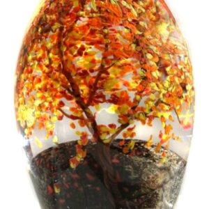Farfalla Paperweight Richardson Cathy Touchstone Glass Indian Summer goldener Herbst CR 0103 4