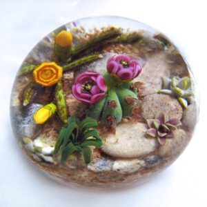 Farfalla Paperweight Richardson Cathy Touchstone Glass Kaktusgarten CR 905