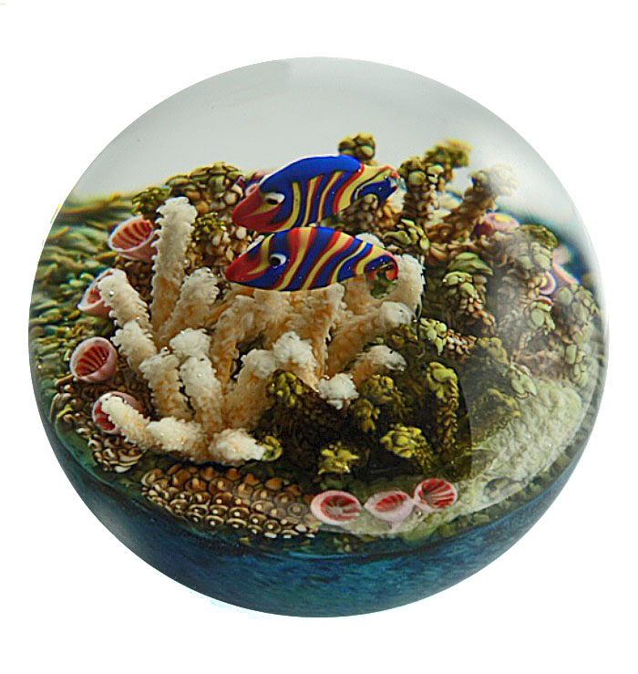 Farfalla Paperweight Richardson Cathy Touchstone Glass Mandarinfische CR 2603