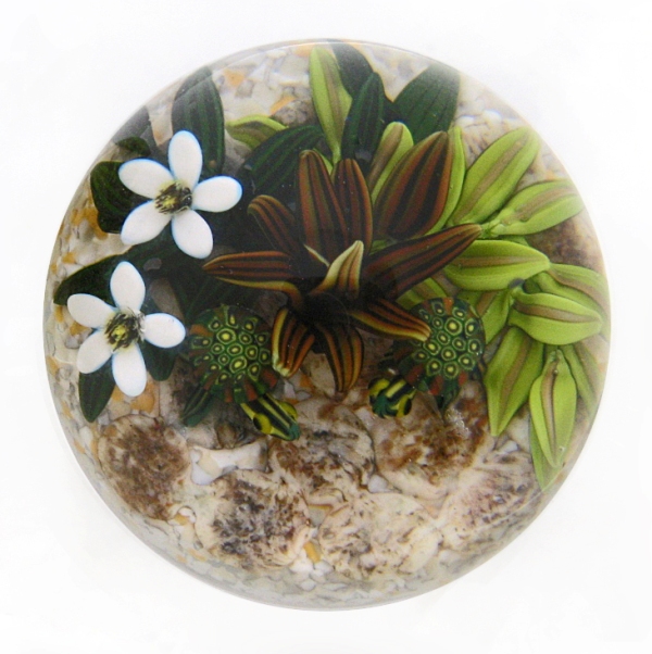 Farfalla Paperweight Richardson Cathy Touchstone Glass Schildkroeten Miniatur CR 1226 9