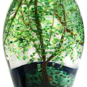 Farfalla Paperweight Richardson Cathy Touchstone Glass Sommerwiese mit drei Baeumen CR 0102 4