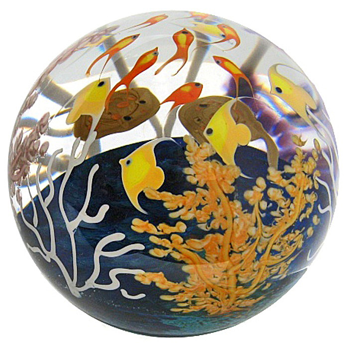 Farfalla Paperweight Richardson Cathy Touchstone Glass Stingray Tidepool CR 041