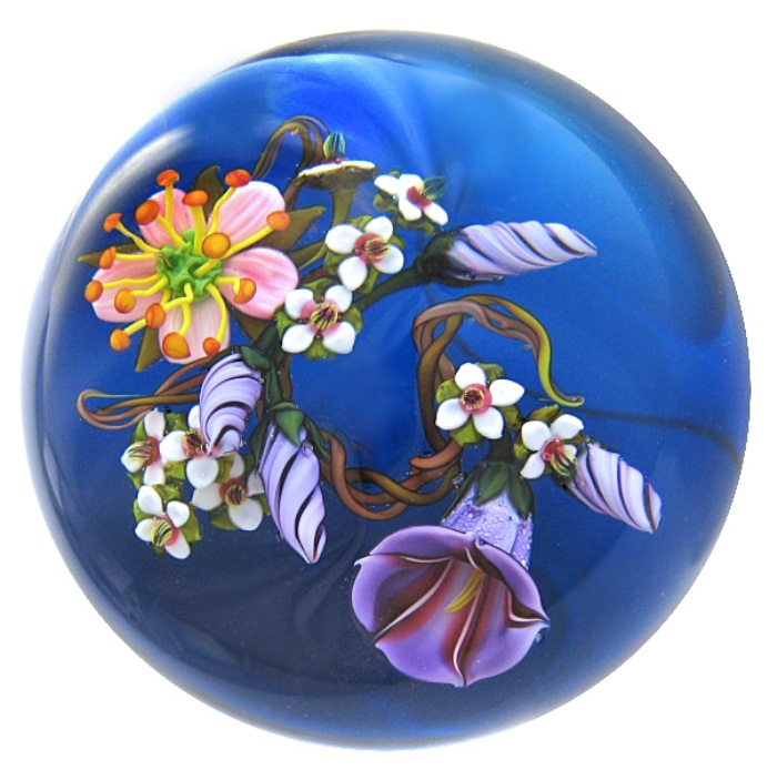 Farfalla Paperweight Rosenfeld Ken Ackerwinde Convolvulus KR 217