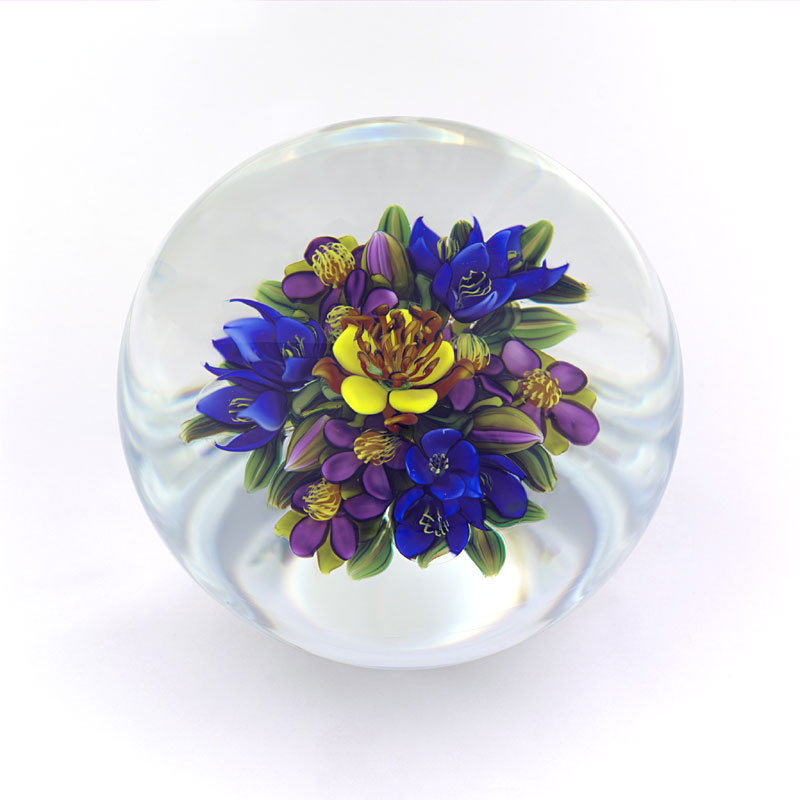 Farfalla Paperweight Rosenfeld Ken Bukett Enzian KR 198