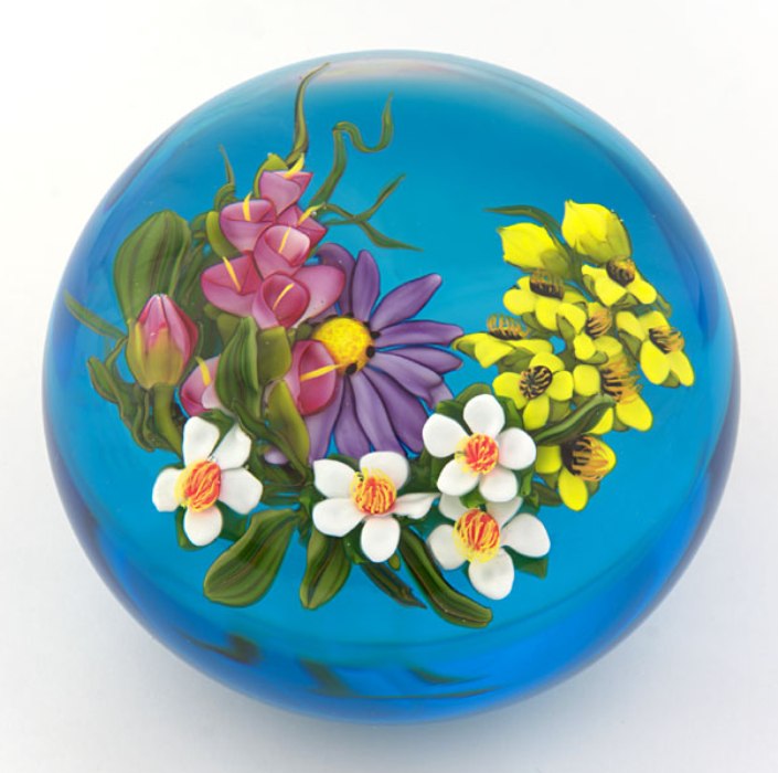 Farfalla Paperweight Rosenfeld Ken Bukett Sympathie KR 193