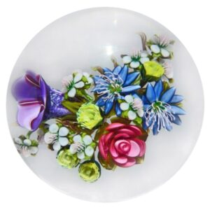 Farfalla Paperweight Rosenfeld Ken Bunte Ackerwinde und Rose KR 220
