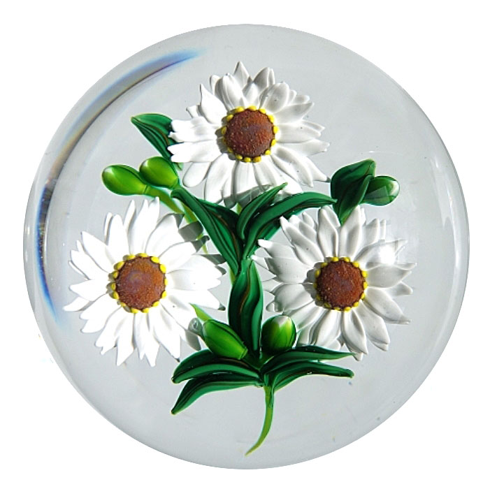 Farfalla Paperweight Rosenfeld Ken Daisies KR 137