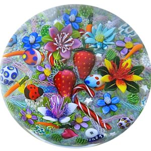Farfalla Paperweight Rosenfeld Ken Kunterbunt End of Day KR 2192