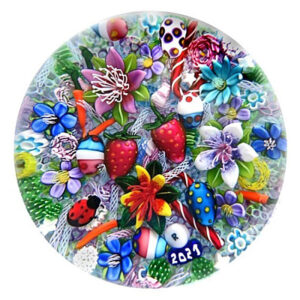 Farfalla Paperweight Rosenfeld Ken Kunterbunt End of Day KR 2193