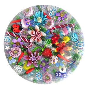 Farfalla Paperweight Rosenfeld Ken Kunterbunt End of Day KR 227
