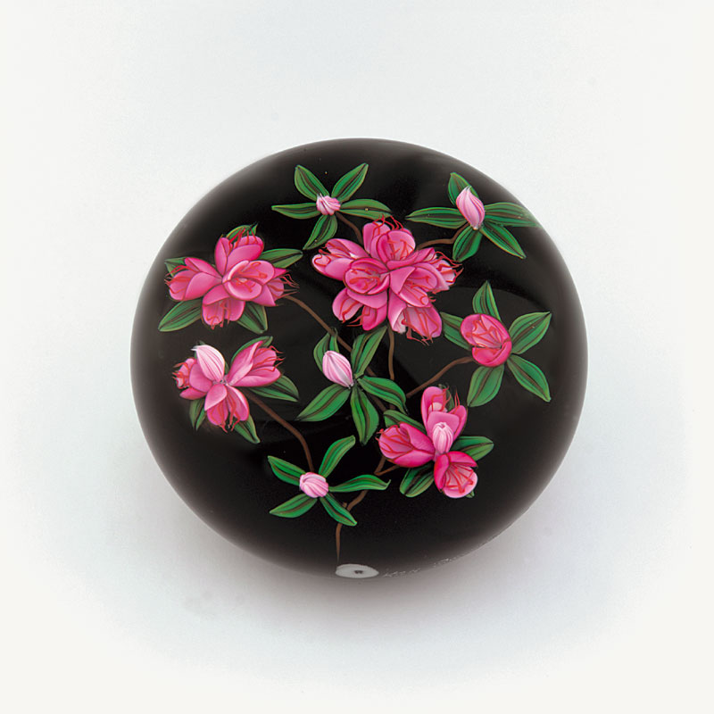 Farfalla Paperweight Rosenfeld Ken Rhododendron KR 187