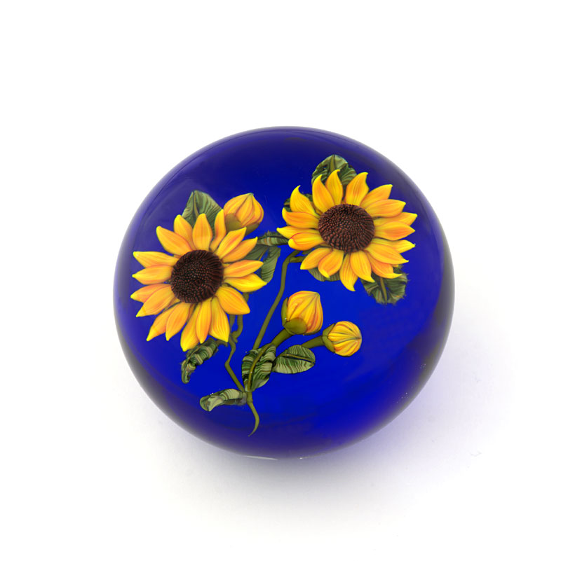 Farfalla Paperweight Rosenfeld Ken Sonnenblumen KR 191