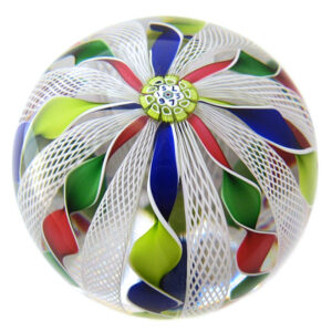 Farfalla Paperweight Saint Louis Buntes Crown Weight SL 018