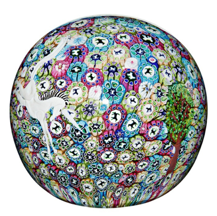 Farfalla Paperweight Saint Louis Chasse à la licorne Unicorn Hunt SL 170300