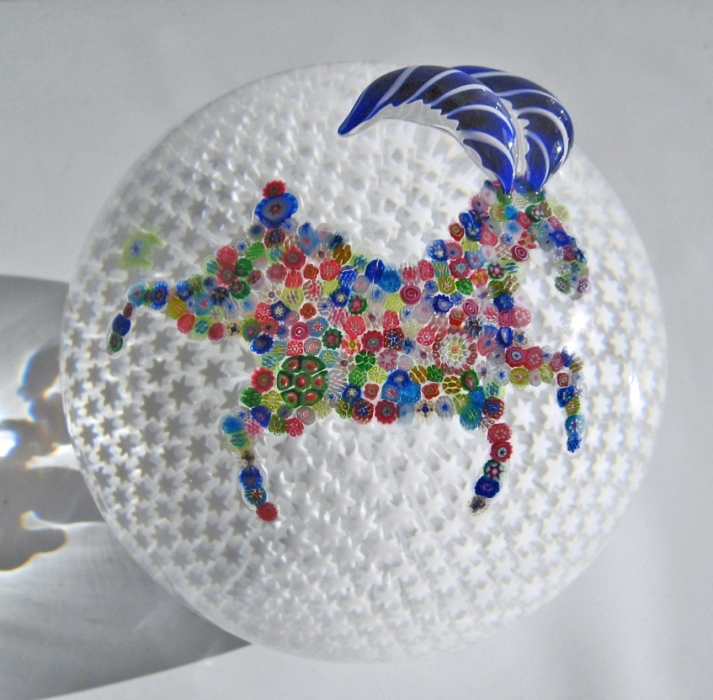 Farfalla Paperweight Saint Louis Chèvre Das Jahr der Ziege SL 15100