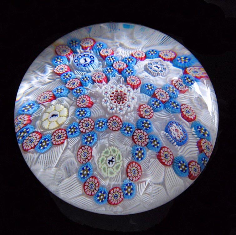 Farfalla Paperweight Saint Louis Dentelure Girlande SL 124