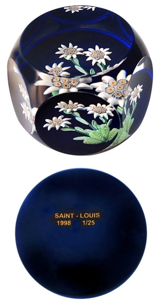 Farfalla Paperweight Saint Louis Edelweiss SL E 98