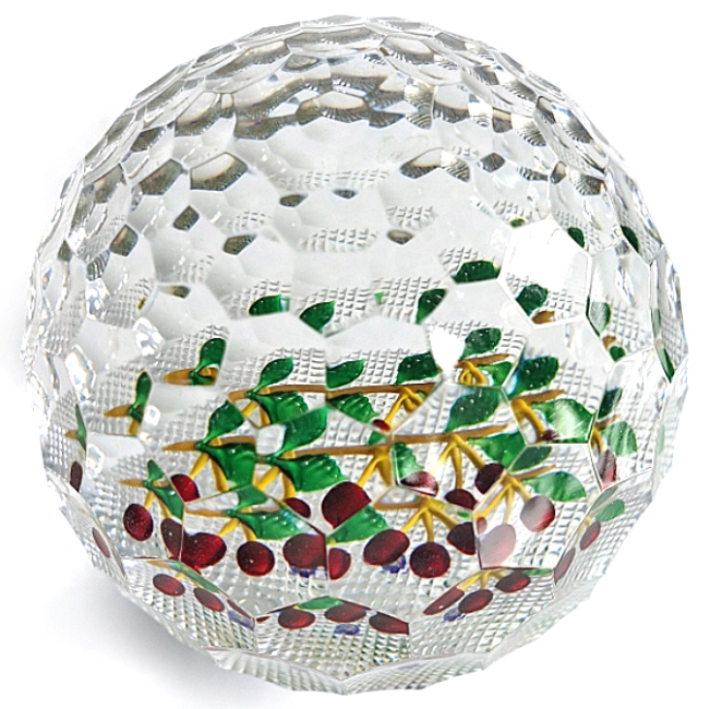 Farfalla Paperweight Saint Louis Fascination Kirschenvielfalt SL 120