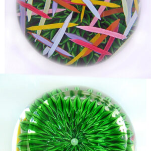 Farfalla Paperweight Saint Louis Feuilles d Olivier SL 802 2