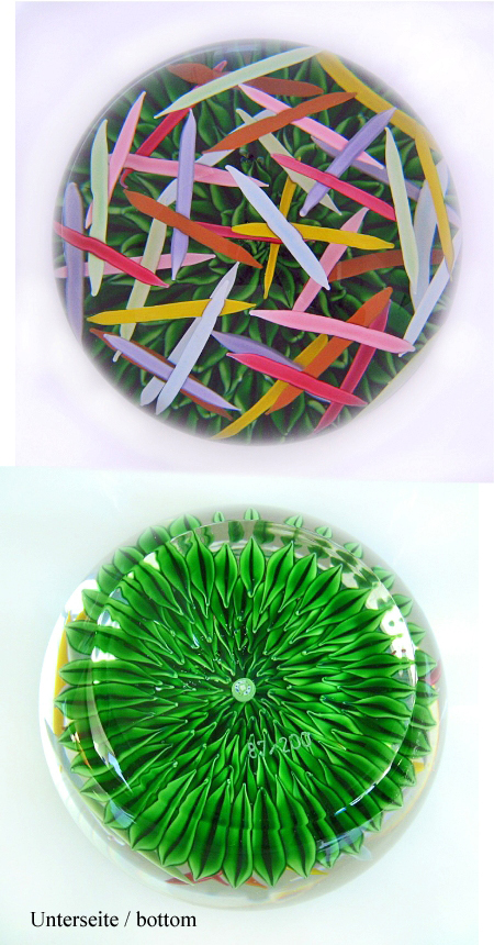 Farfalla Paperweight Saint Louis Feuilles d Olivier SL 802 2