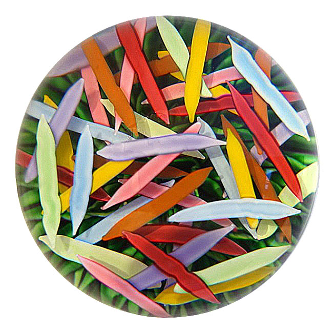 Farfalla Paperweight Saint Louis Feuilles d’Olivier SL 802 5