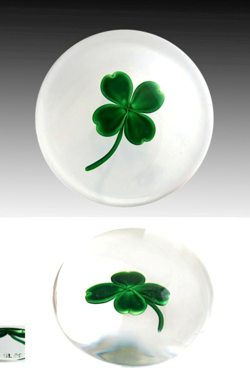 Farfalla Paperweight Saint Louis Gluecksklee SL 92GK
