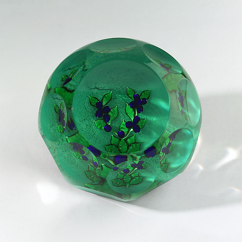 Farfalla Paperweight Saint Louis Heidelbeeren SL 871