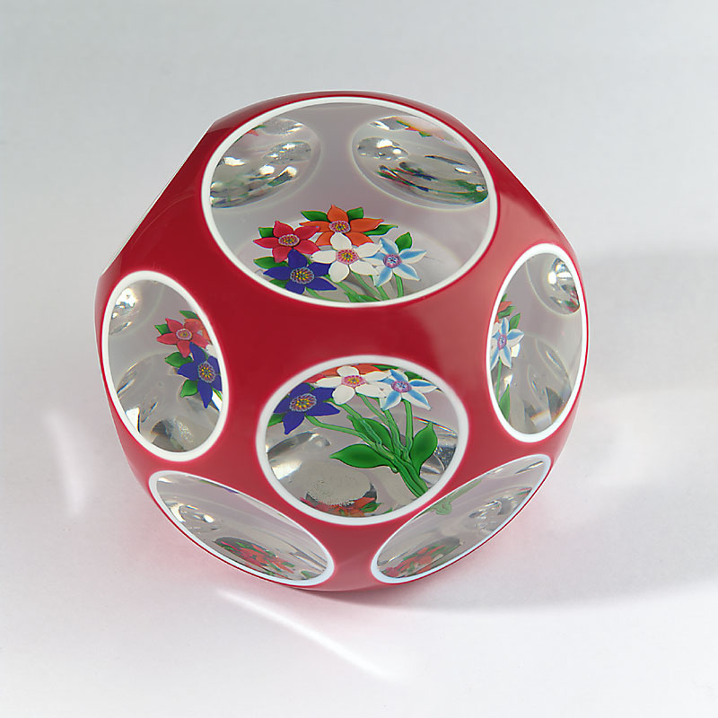 Farfalla Paperweight Saint Louis Klassisches Bukett SL 037
