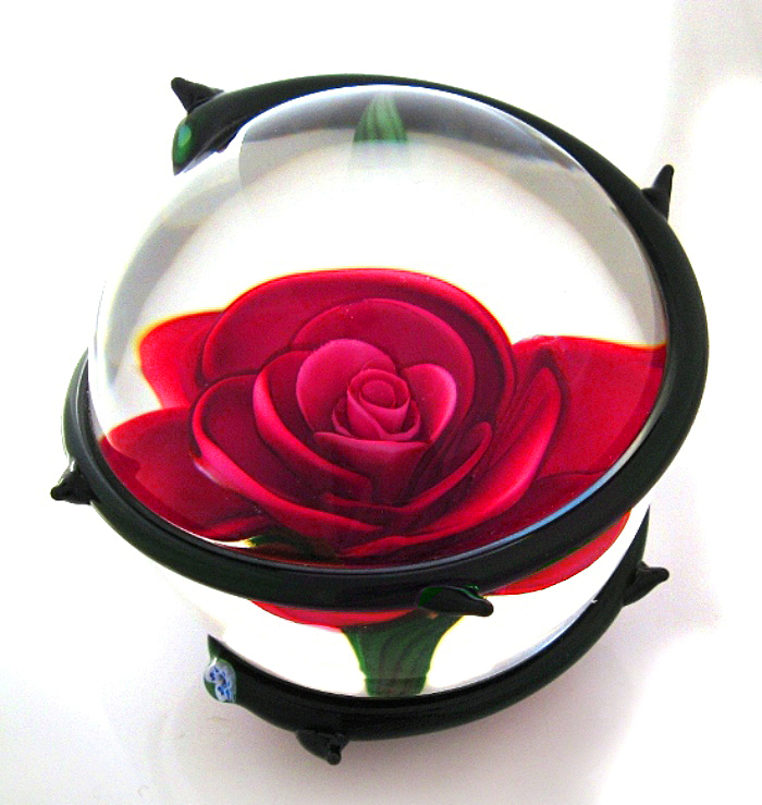 Farfalla Paperweight Saint Louis La Rose SL 110500