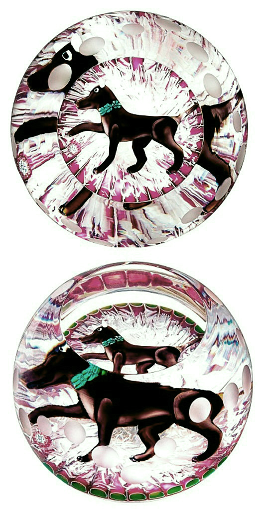 Farfalla Paperweight Saint Louis Le Chien The Dog SL 1801