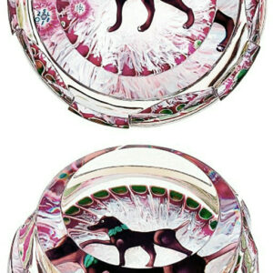 Farfalla Paperweight Saint Louis Le Chien doré The Golden Dog SL 1802