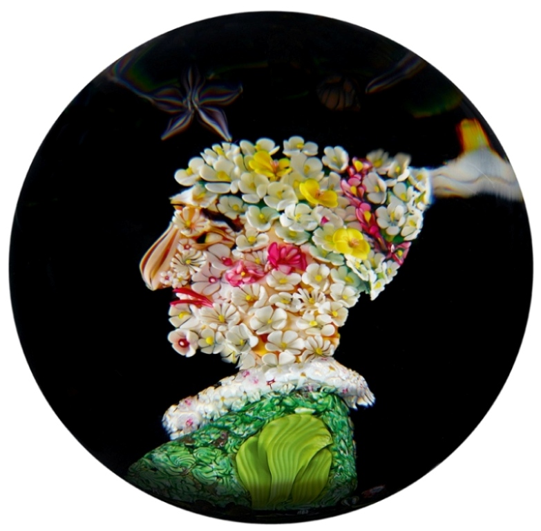 Farfalla Paperweight Saint Louis Le Printemps The Spring SL 1803
