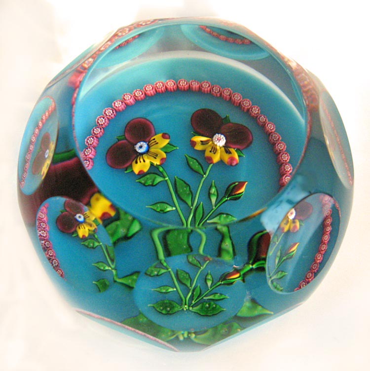 Farfalla Paperweight Saint Louis Les Pensées Colette SL 90904
