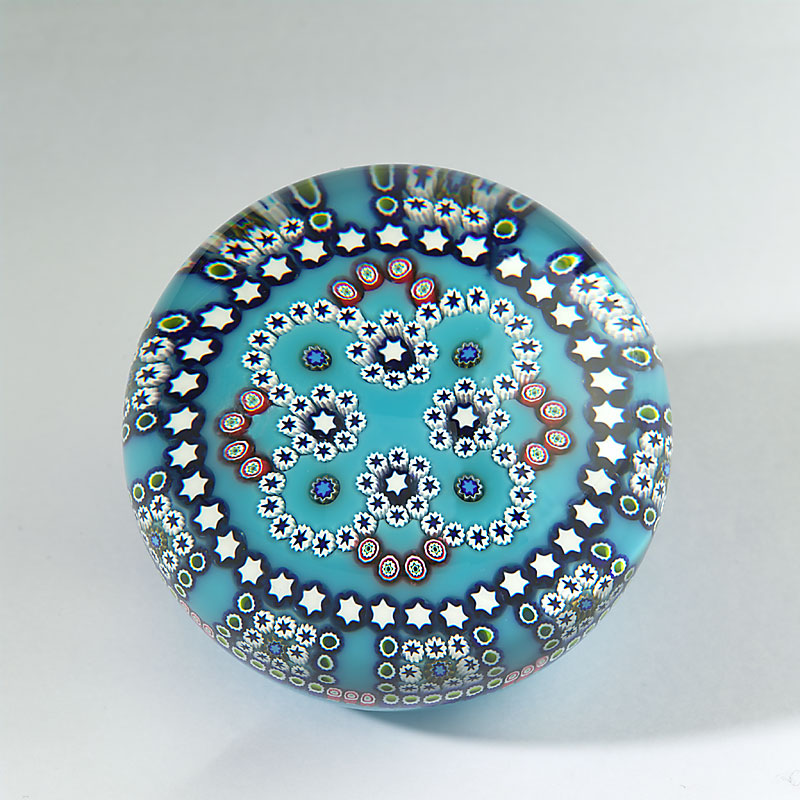 Farfalla Paperweight Saint Louis Magic blue SL 30200