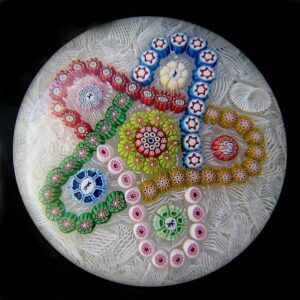 Farfalla Paperweight Saint Louis Millefiori Girlande SL 940