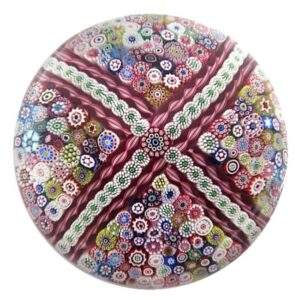 Farfalla Paperweight Saint Louis Millefiori Kreuz SL 070
