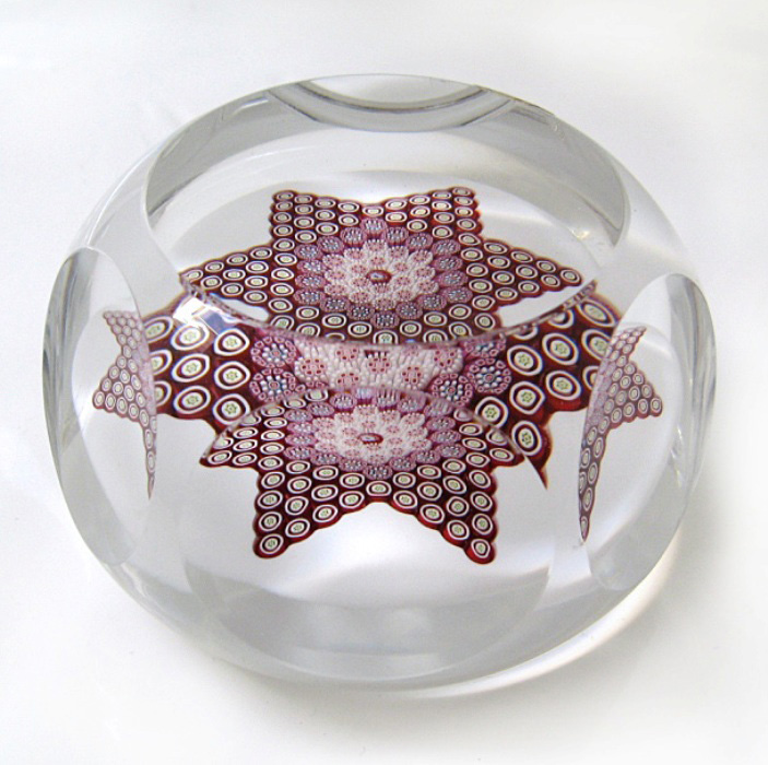 Farfalla Paperweight Saint Louis Millefiori Stern SL 008