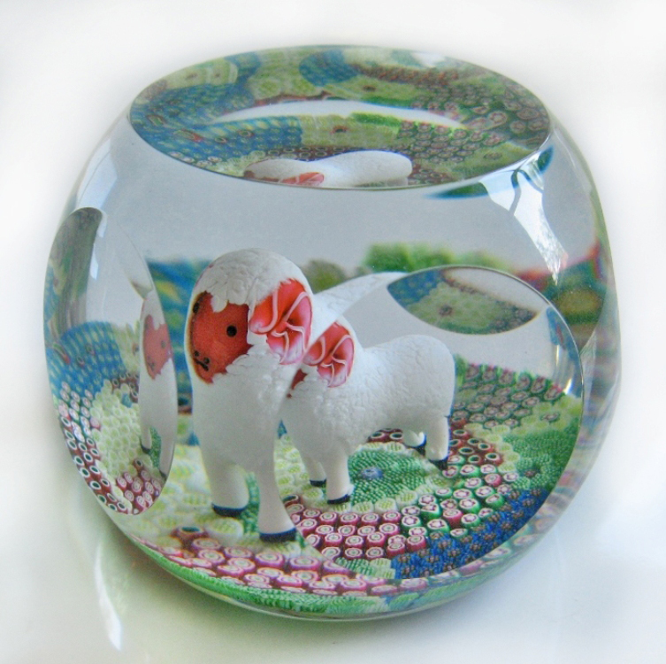 Farfalla Paperweight Saint Louis Mouton Schlaf Kindchen schlaf SL 20800 2