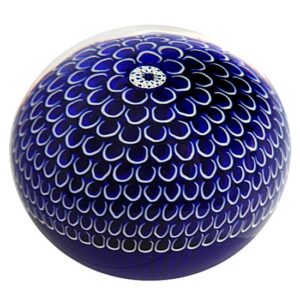 Farfalla Paperweight Saint Louis Ruche Bleue Honeycomb SL 703