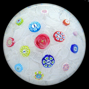 Farfalla Paperweight Saint Louis Spaced Millefiori SL 046