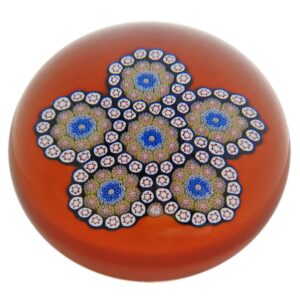 Farfalla Paperweight Saint Louis Spitzendeckchen Doily Patterned Millefiori SL 099
