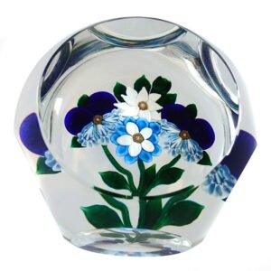 Farfalla Paperweight Saint Louis Vier Blumen Bukett SL 907