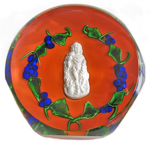 Farfalla Paperweight Saint Louis Vier Jahreszeiten Herbst SL 086