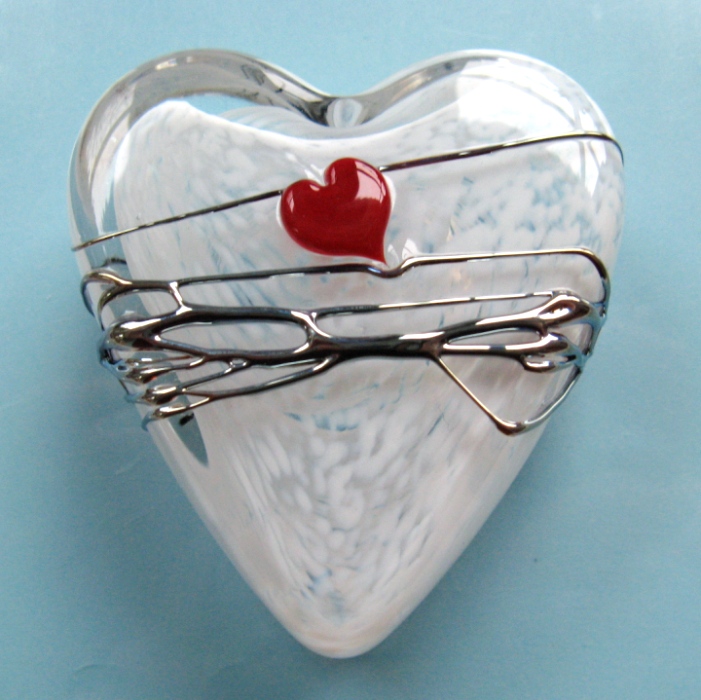 Farfalla Paperweight Salazar David Gefangenes rotes Herz DS 020