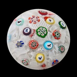 Farfalla Paperweight Scattered Millefiori datiert 1848 1012 BC