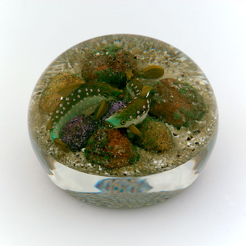 Farfalla Paperweight Smith Gordon Forellen im Bach GS 273