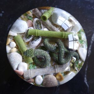 Farfalla Paperweight Smith Gordon Green Ground Snake GS 296