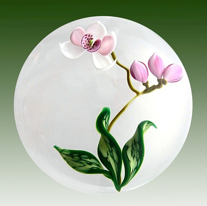 Farfalla Paperweight Smith Gordon Orchidee GS 202