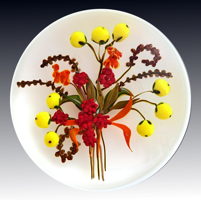 Farfalla Paperweight Stankard Paul Brandywine Bouquet ST 279