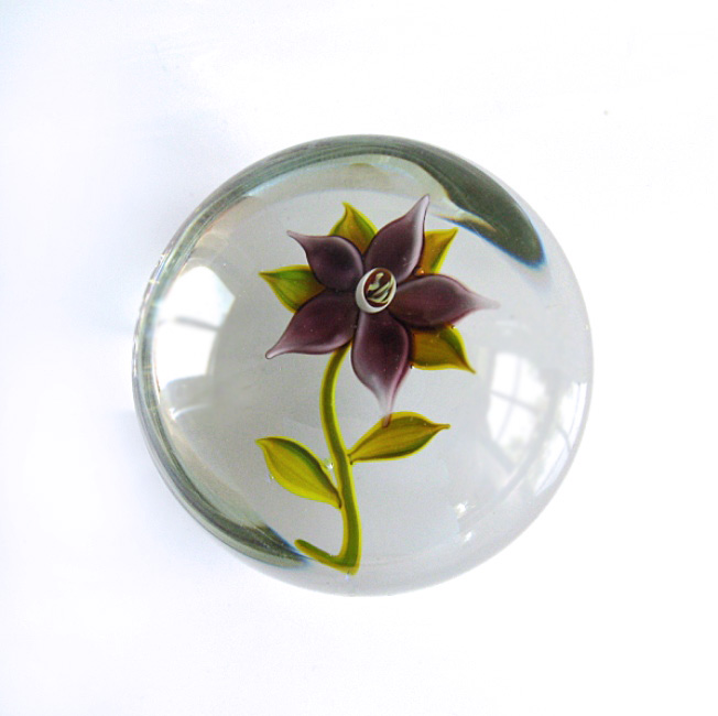 Farfalla Paperweight Stankard Paul Clematis Botanical Interpretation ST 274